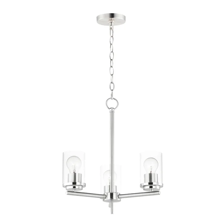 Maxim 10203CLSN Corona Three Light Chandelier, Satin Nickel