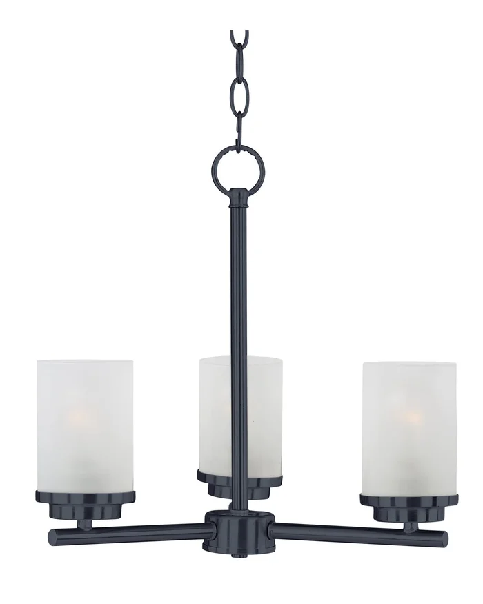 Maxim 10203FTBK Corona Three Light Chandelier, Black
