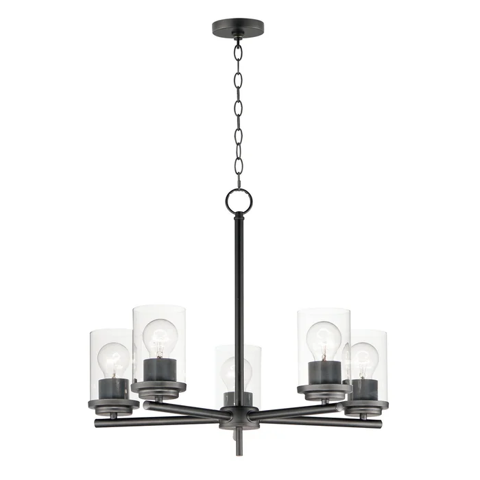 Maxim 10205CLBK Corona Five Light Chandelier, Black