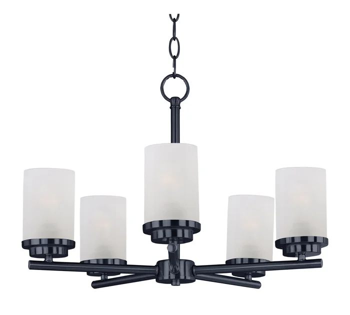 Maxim 10205FTBK Corona Five Light Chandelier, Black