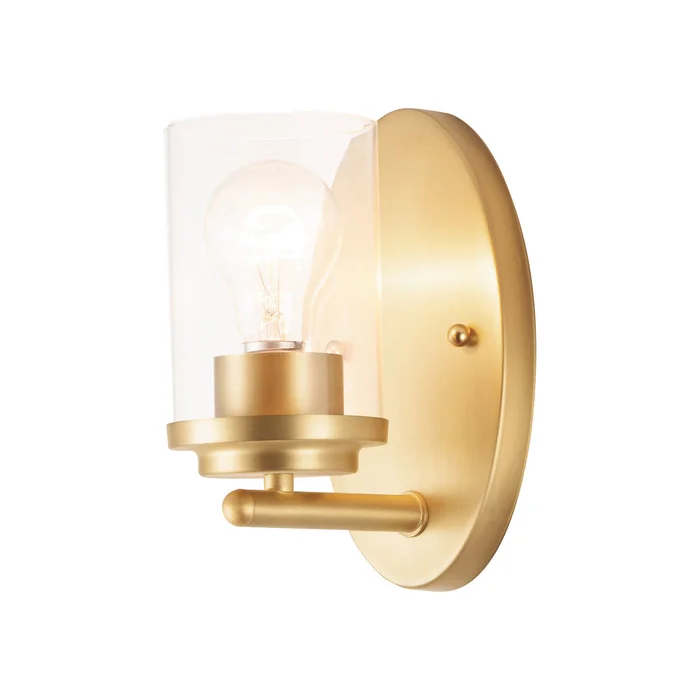 Maxim 10211CLSBR Corona One Light Wall Sconce, Satin Brass