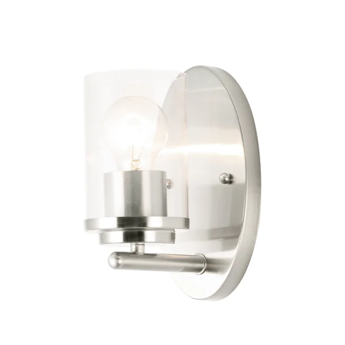 Maxim 10211CLSN Corona One Light Wall Sconce, Satin Nickel
