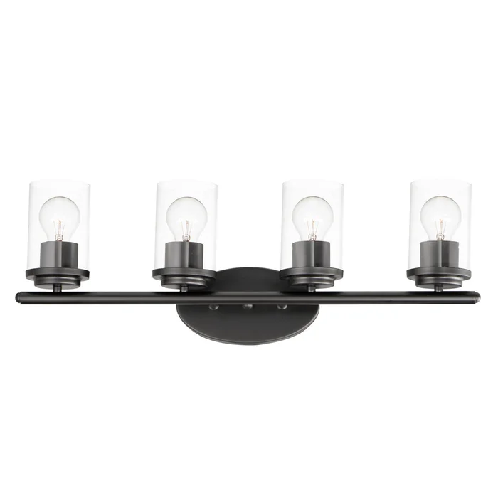 Maxim 10214CLBK Corona Four Light Bath Vanity, Black