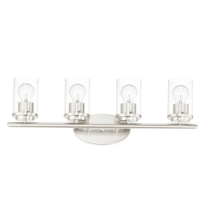 Maxim 10214CLSN Corona Four Light Bath Vanity, Satin Nickel