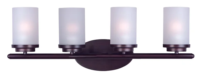 Maxim 10214FTOI Corona Four Light Bath Vanity, Oil Rubbed Bronze