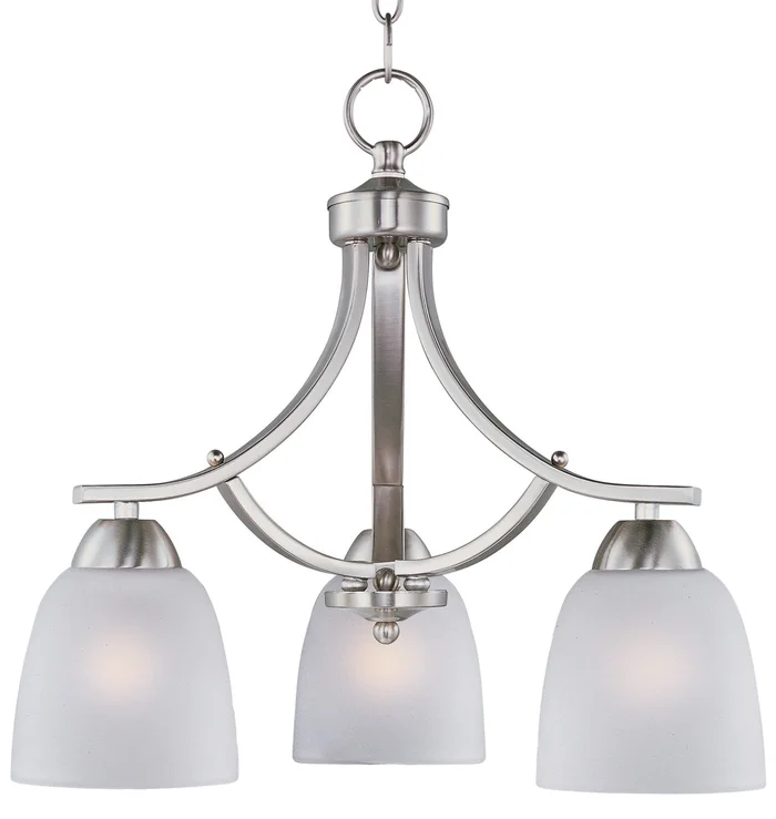 Maxim 11223FTSN Axis Three Light Chandelier, Satin Nickel