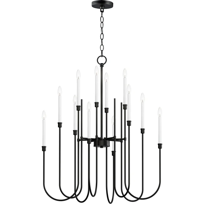 Maxim 11286BK Tux 12 Light Chandelier, Black