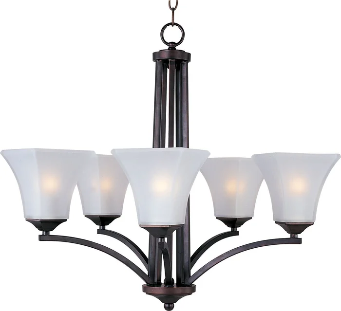 Maxim 20095FTOI Aurora Five Light Chandelier, Oil Rubbed Bronze