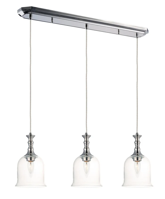 Maxim 20473CLPN Centennial Three Light Pendant, Polished Nickel