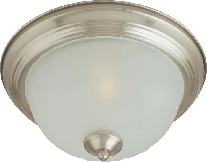 Maxim 5830FTSN Essentials – 583x One Light Flush Mount, Satin Nickel