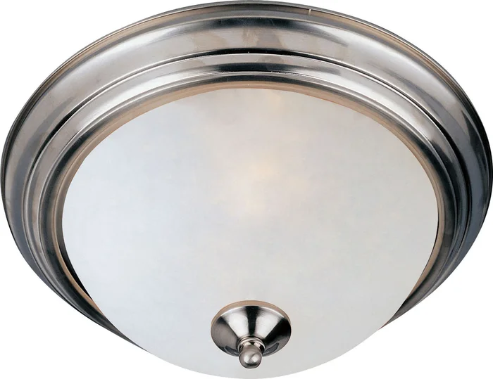 Maxim 5840FTSN Essentials – 584x One Light Flush Mount, Satin Nickel