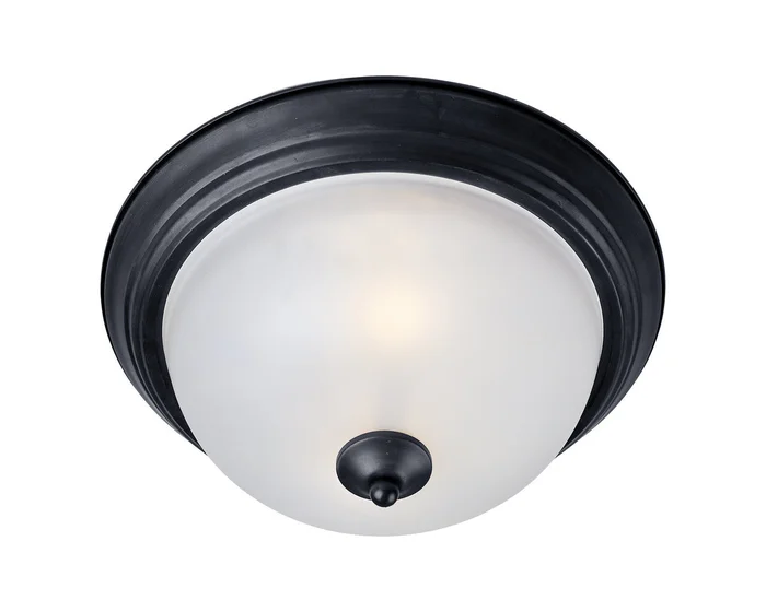 Maxim 5841FTBK Essentials – 584x Two Light Flush Mount, Black