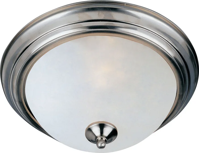 Maxim 5842FTSN Essentials – 584x Three Light Flush Mount, Satin Nickel