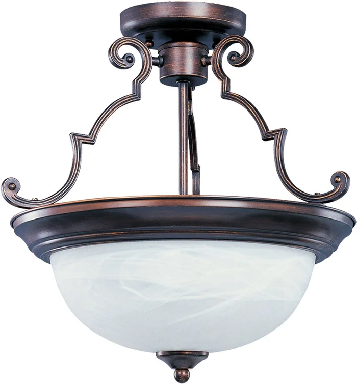 Maxim 5844MROI Essentials – 584x Three Light Semi-Flush Mount, Oil Rubbed Bronze