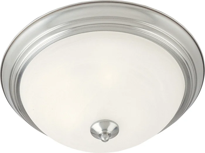 Maxim 5849MRSN Essentials – 584x Two Light Flush Mount, Satin Nickel
