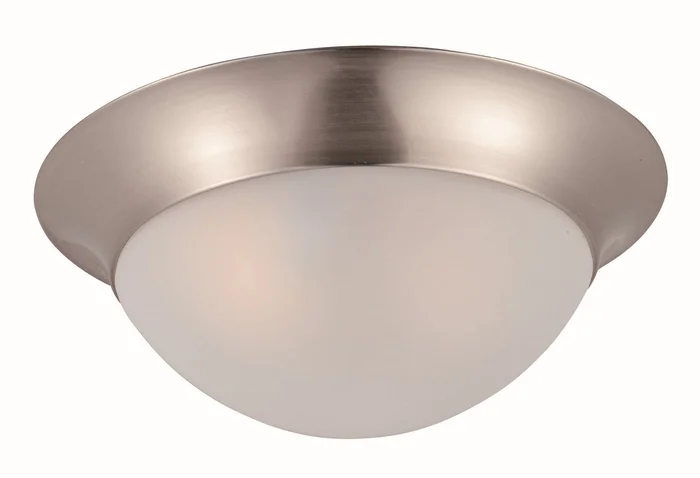 Maxim 5850FTSN Essentials – 585x One Light Flush Mount, Satin Nickel