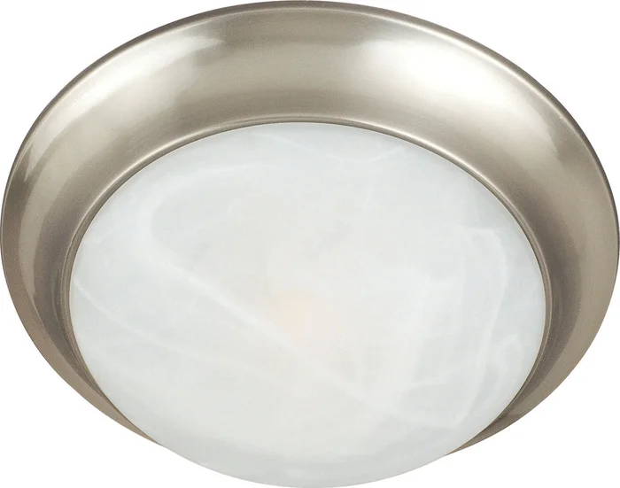Maxim 5852MRSN Essentials – 585x Three Light Flush Mount, Satin Nickel