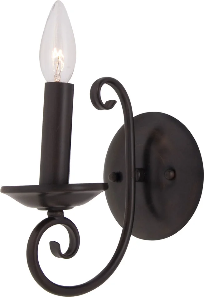 Maxim 70001OI Loft One Light Wall Sconce, Oil Rubbed Bronze