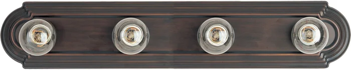 Maxim 7124OI Essentials – 712x Four Light Bath Vanity, Oil Rubbed Bronze
