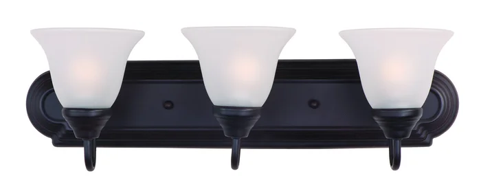Maxim 8013FTOI Essentials – 801x Three Light Bath Vanity, Oil Rubbed Bronze