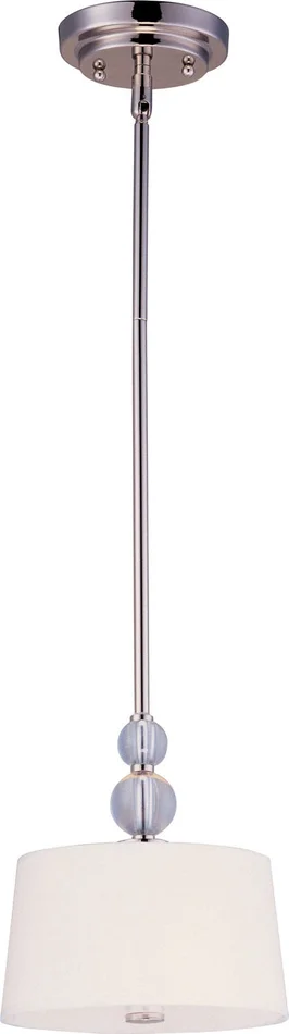 Maxim 92750WTPN Rondo One Light Mini Pendant, Polished Nickel