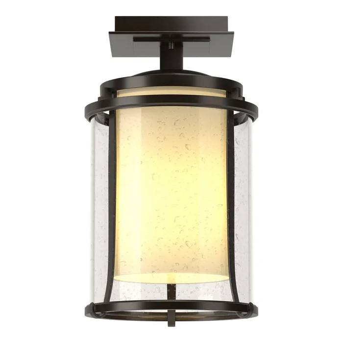 Meridian One Light Outdoor Semi-Flush Mount in Coastal Oil Rubbed Bronze (39|365605-SKT-14-ZS0297)