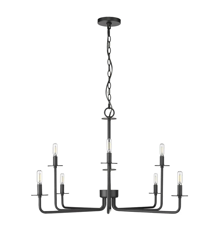 Millennium 12508-MB Marceline Eight Light Chandelier, Matte Black