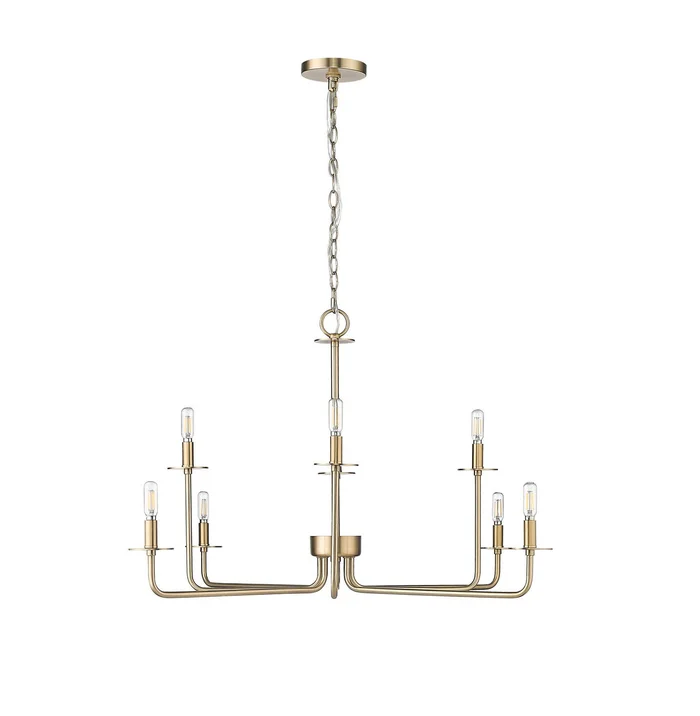 Millennium 12508-MG Marceline Eight Light Chandelier, Modern Gold