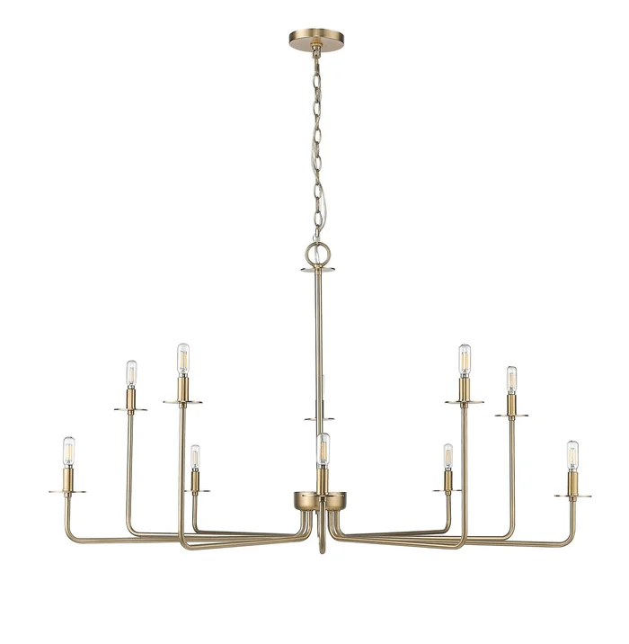 Millennium 12510-MG Marceline Ten Light Chandelier, Modern Gold