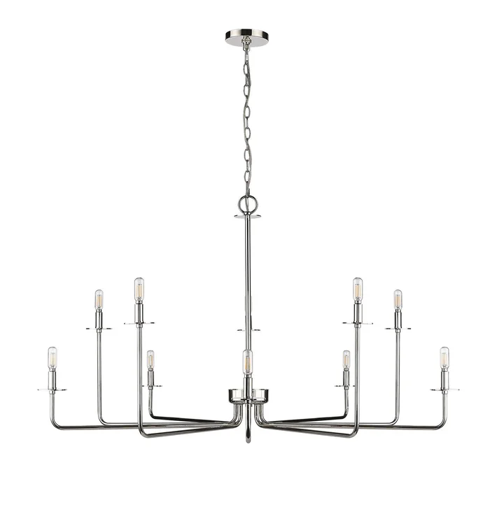 Millennium 12510-PN Marceline Ten Light Chandelier, Polished Nickel