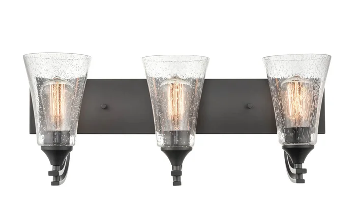 Millennium 1493-MB Natalie Three Light Vanity, Matte Black