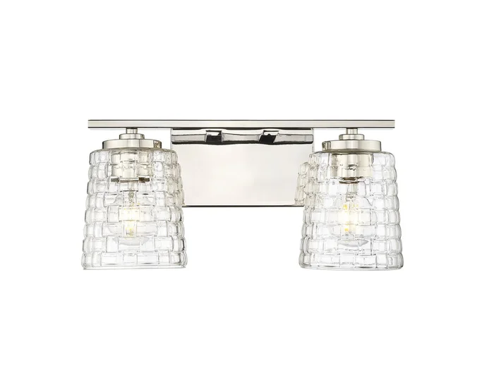 Millennium 22102-PN Saben Two Light Vanity, Polished Nickel