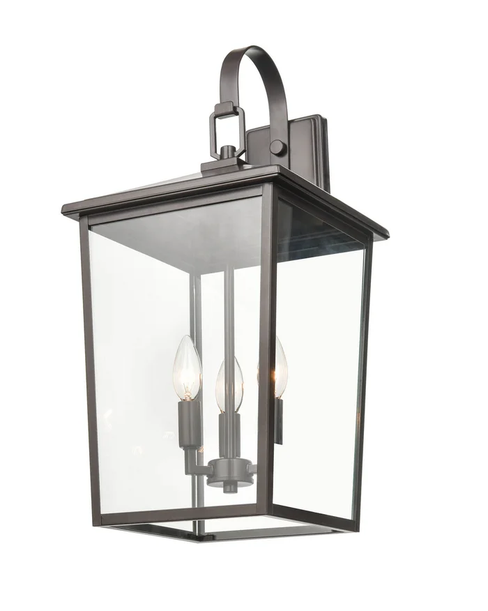 Millennium 2974-PBZ Fetterton Three Light Outdoor Hanging Lantern, Powder Coat Bronze