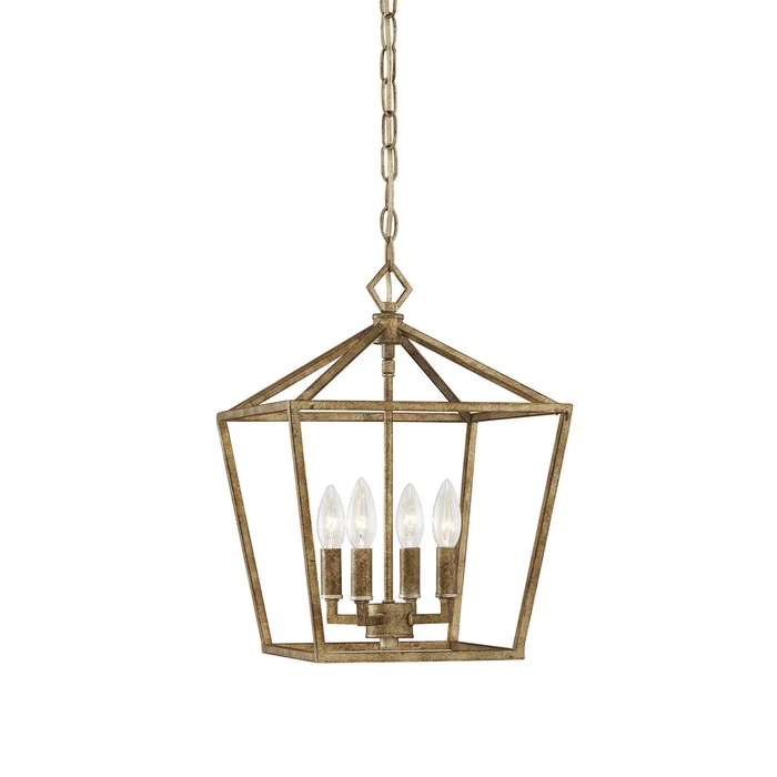 Millennium 3234-VG Four Light Pendant, Vintage Gold