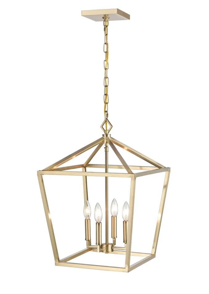 Millennium 3244-MG Four Light Pendant, Modern Gold