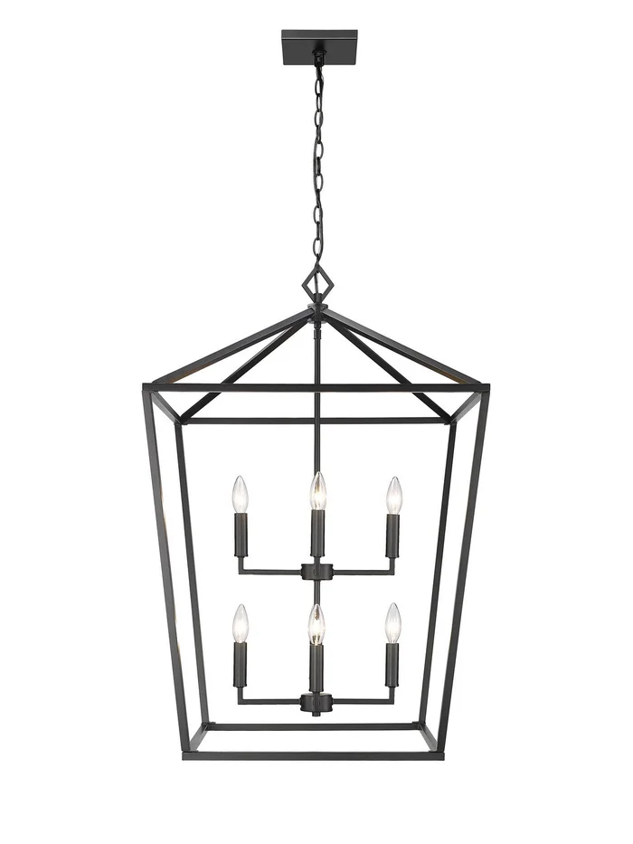 Millennium 3335-MB Eight Light Pendant, Matte Black