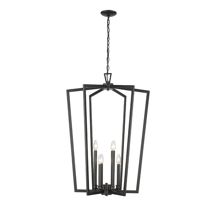 Millennium 4526-MB Lizabeth Six Light Chandelier, Matte Black