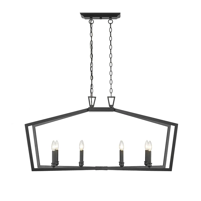 Millennium 4528-MB Lizabeth Eight Light Chandelier, Matte Black