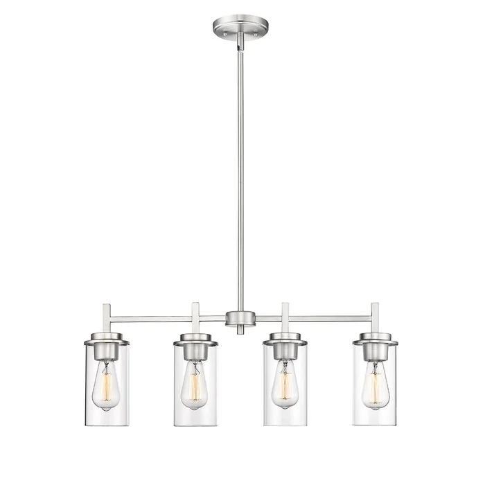 Millennium 495004-BN Janna Four Light Chandelier, Brushed Nickel