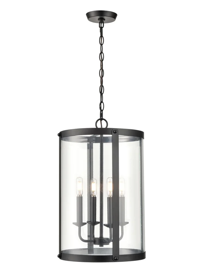 Millennium 94201-MB Aydenn Four Light Pendant, Matte Black