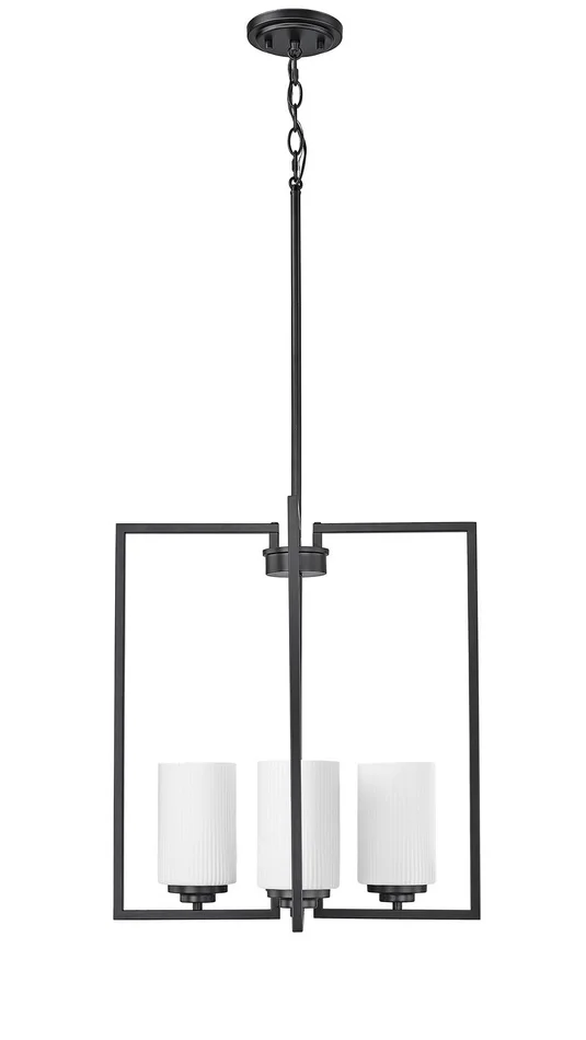 Millennium 95004-MB Luxx Four Light Pendant, Matte Black