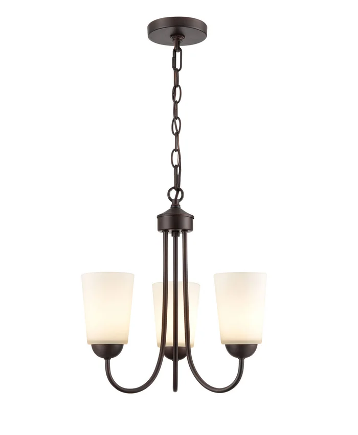 Millennium 9803-RBZ Ivey Lake Three Light Chandelier, Rubbed Bronze