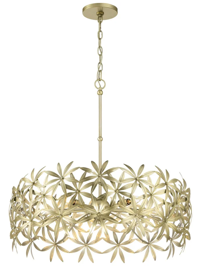 Minka Lavery 2145-735 Flower Child Five Light Pendant, Ambry Gold