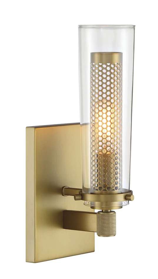 Minka Lavery 2181-695 Emmerham One Light Wall Sconce, Soft Brass