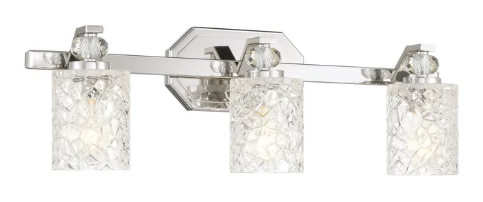 Minka Lavery 2613-77 Crystal Kay Three Light Bath Vanity, Chrome