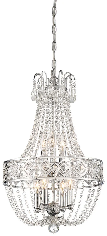 Minka-Lavery 3159-77 Seven Light Mini Chandelier, Chrome