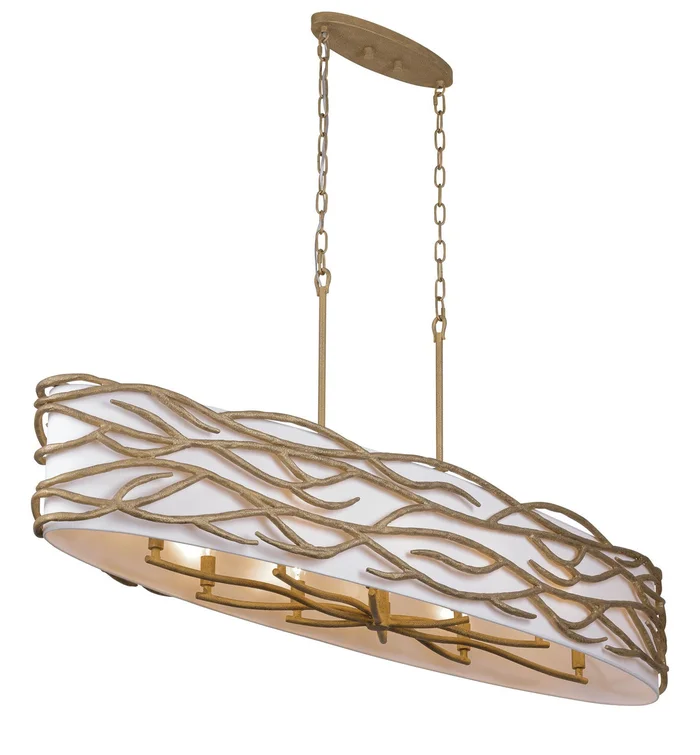 Minka Lavery 3717-788 Branch Reality Ten Light Island Pendant, Textured Ashen Gold