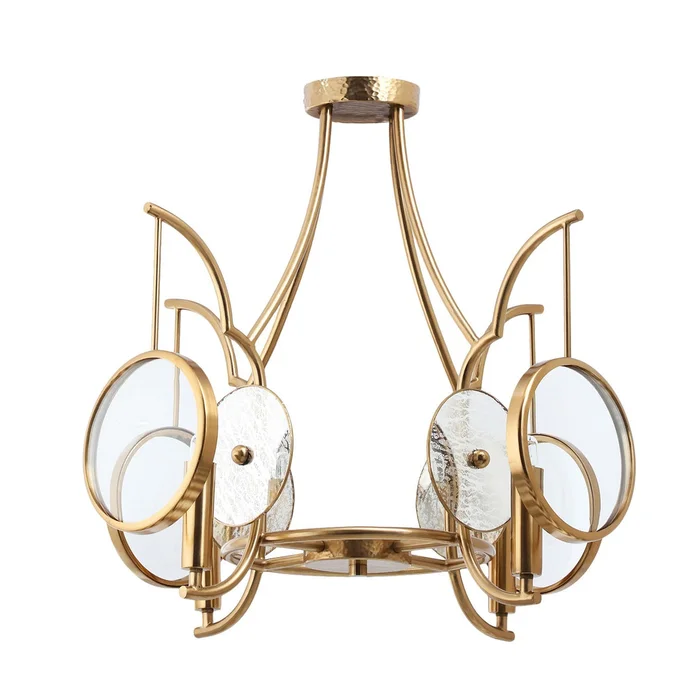Minka Lavery 3814-863 Into Focus Four Light Semi Flush Mount, Brass Antique