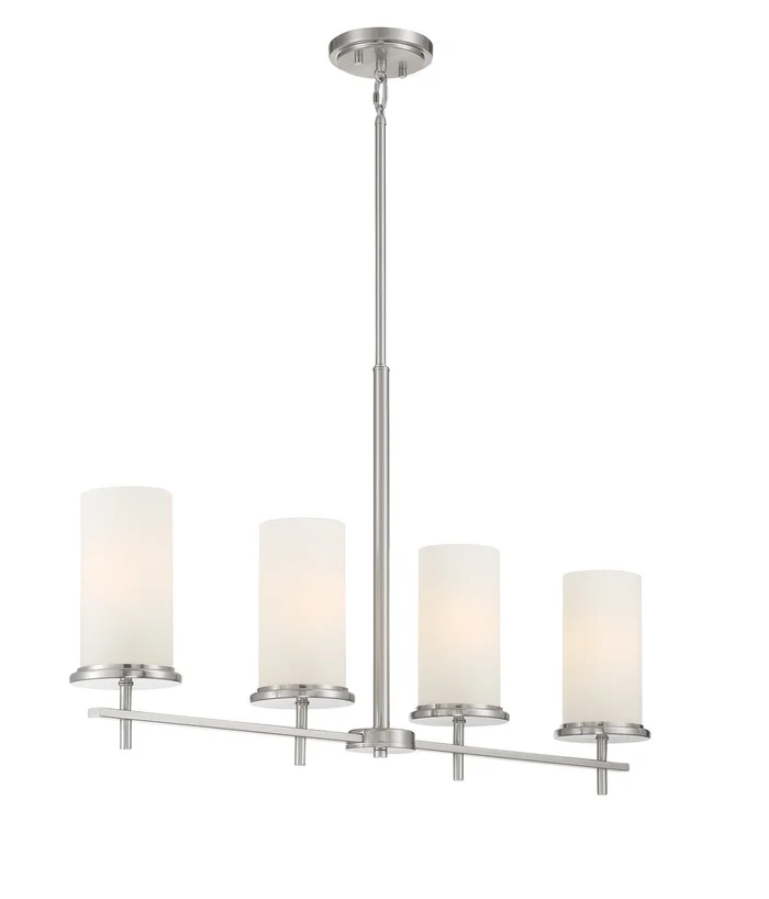 Minka-Lavery 4097-84 Haisley Four Light Island Pendant, Brushed Nickel