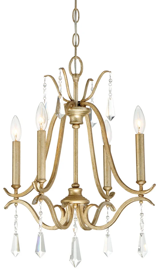 Minka-Lavery 4444-582 Laurel Estate Four Light Chandelier, Brio Gold